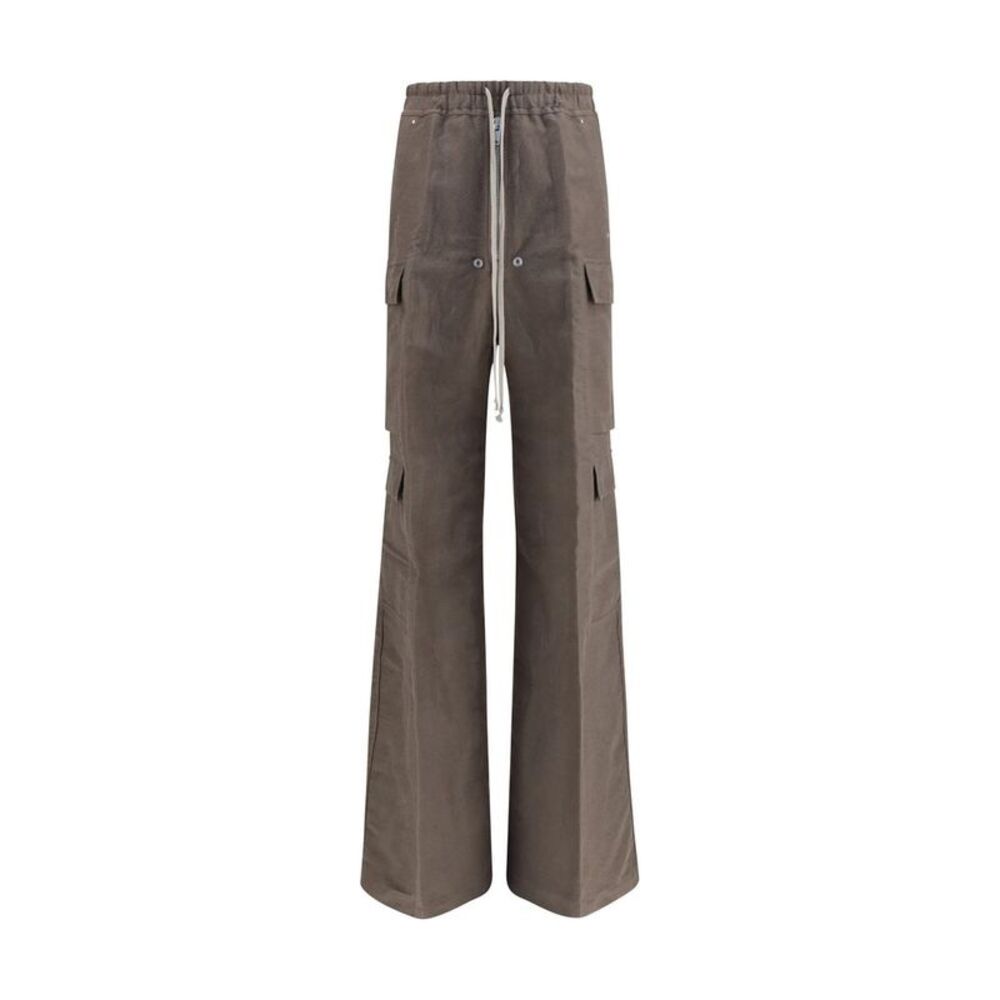 Rick Owens Brown Ramie Cargo Men's Pants